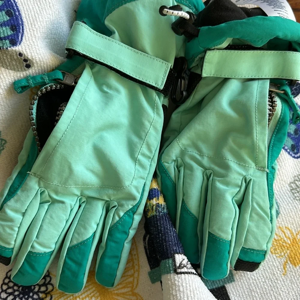 Lands End  Gloves Women’s Size M Teal & Black